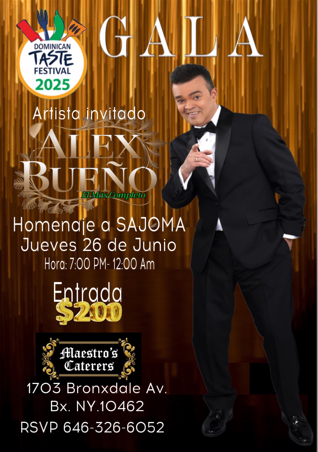 Alex Bueno Dominican Taste Festival 2025 Gala