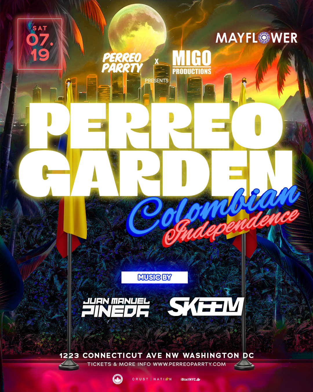 PERREO GARDEN - D.C | COLOMBIAN INDEPENDENCE DAY- Reggaeton Dance Party