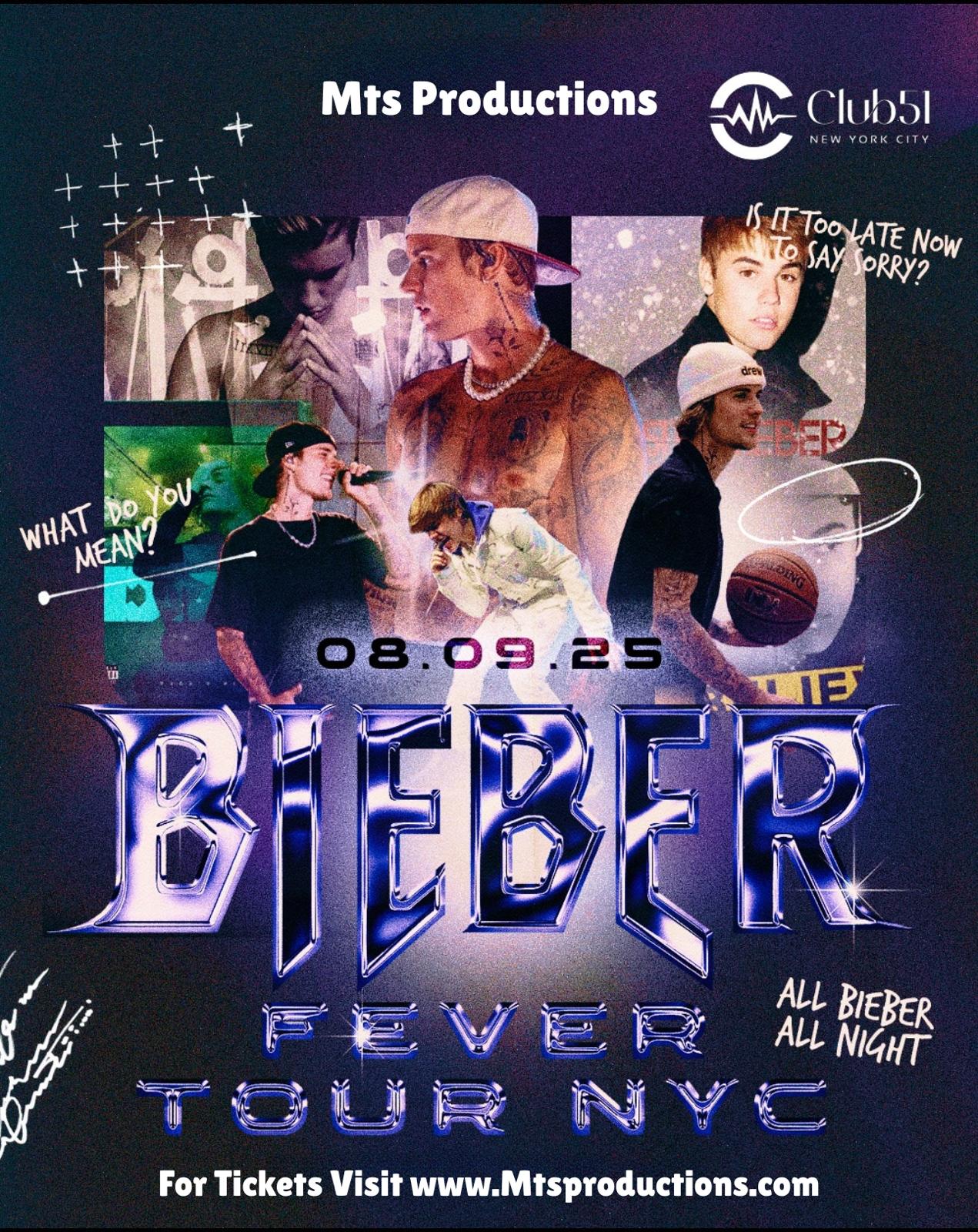 Bieber Fever NYC Party at Club 51  All Justin Bieber Hits All Night | Aug 9