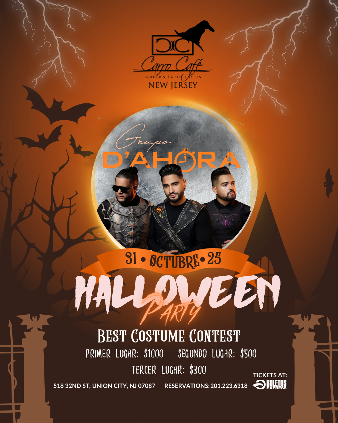 Halloween Party en Carro Café NJ | RESERVA MESA