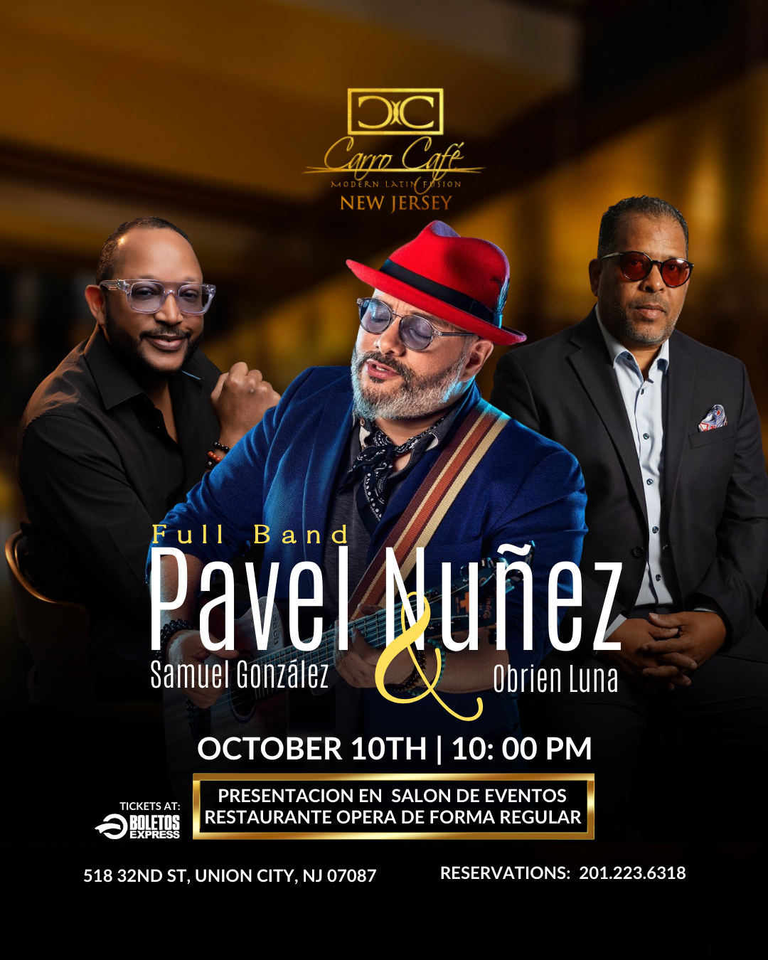 El Regreso Pavel Nuñez | RESERVA DE MESA