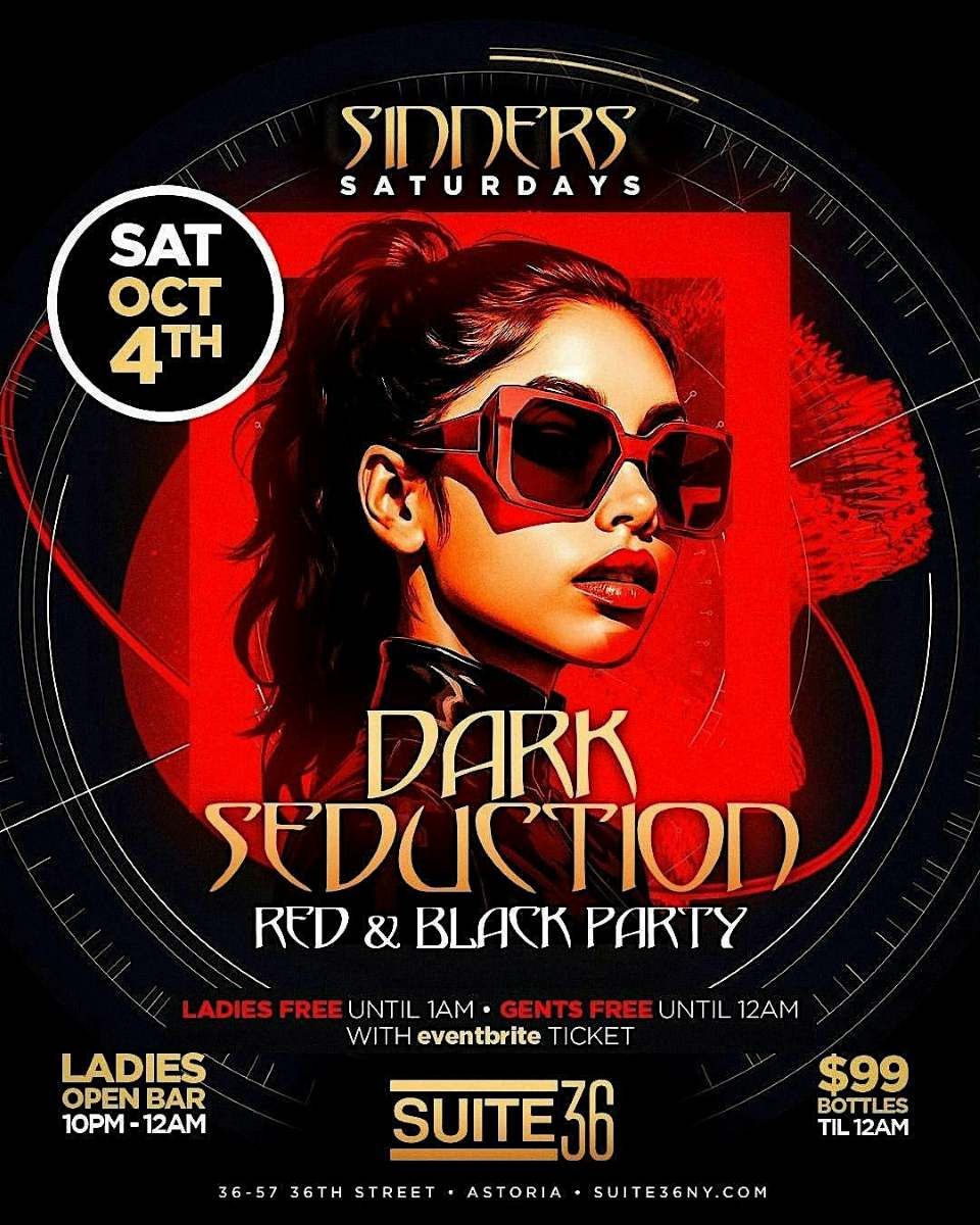 Dark Seduction: Red & Black Party at Suite 36 Astoria Night Club