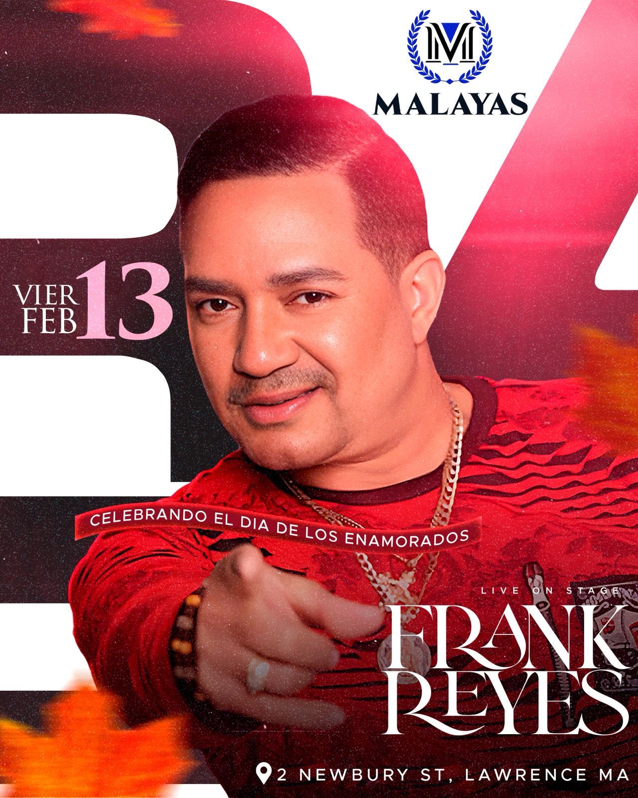 Frank Reyes Celebrando San Valentin