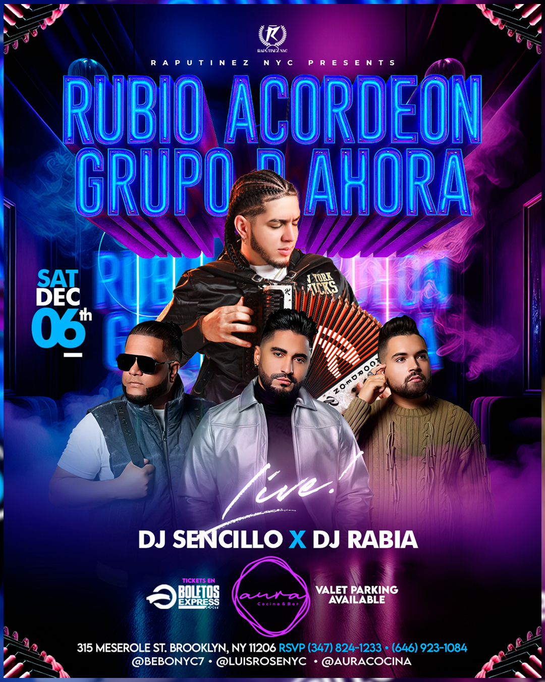 Buy tickets for El rubio acordeón y el grupo d ahora El rubio acordeón y el grupo d ahora