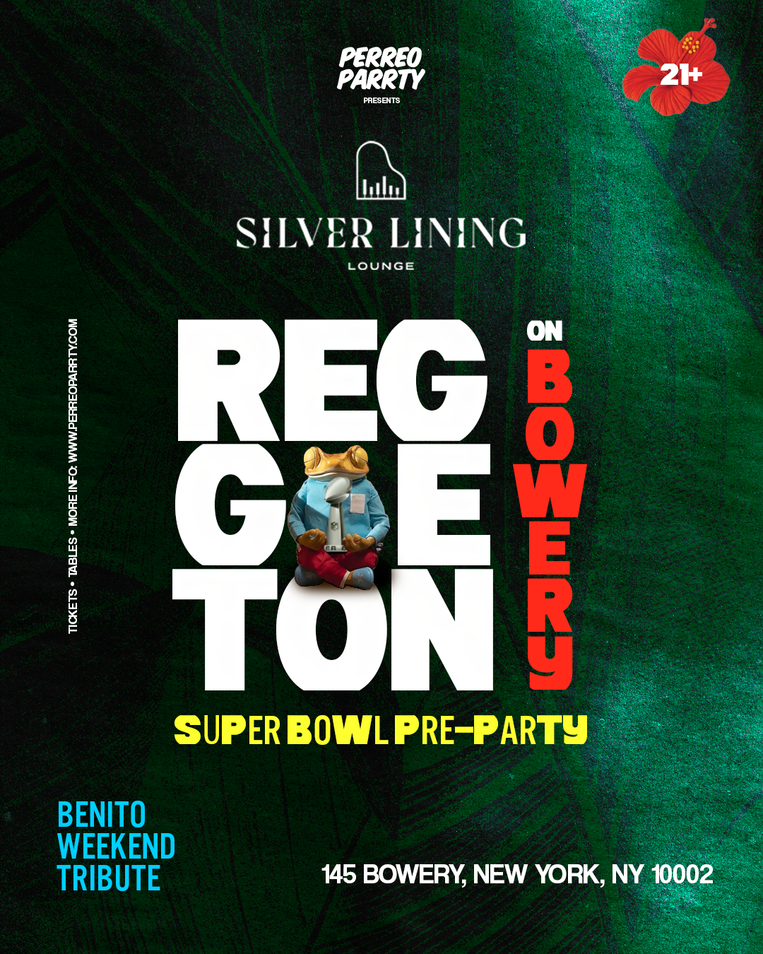 REGGAETON ON BOWERY - Benito's Pre Super Bowl Tribute Party NYC