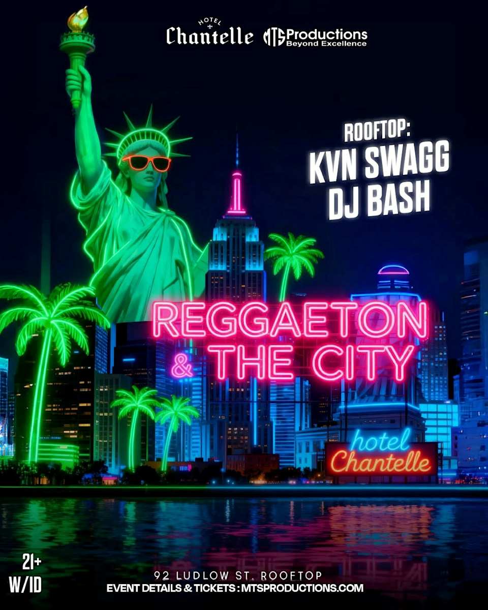 Reggaeton & the City Rooftop Party Saturday at Hotel Chantelle – Feb 14th