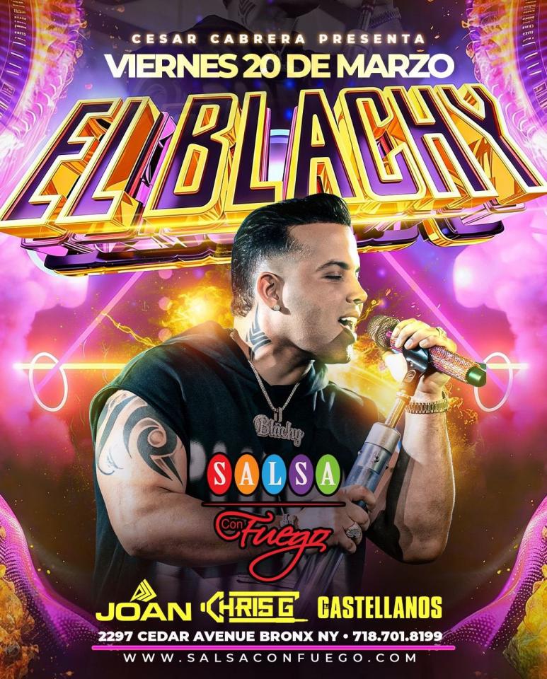 El Blachy En Vivo | Bachata & Salsa Party at Salsa Con Fuego NYC – Viernes 20 de Marzo