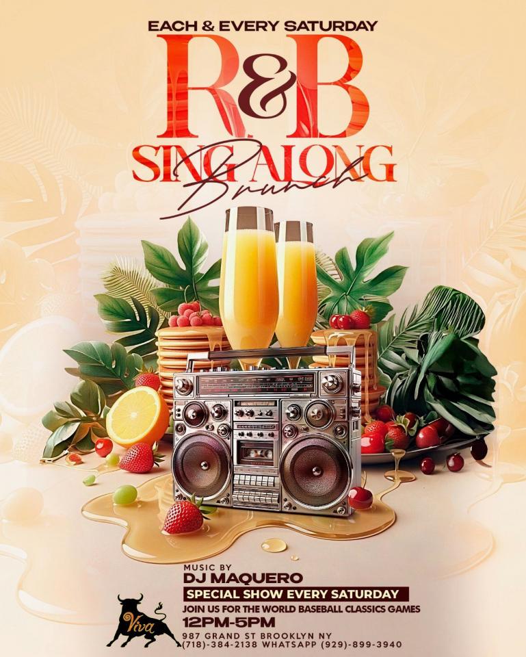 Buy tickets for Viva Toro Brunch: R&B Sing-Along Brunch Viva Toro Brunch: R&B Sing-Along Brunch