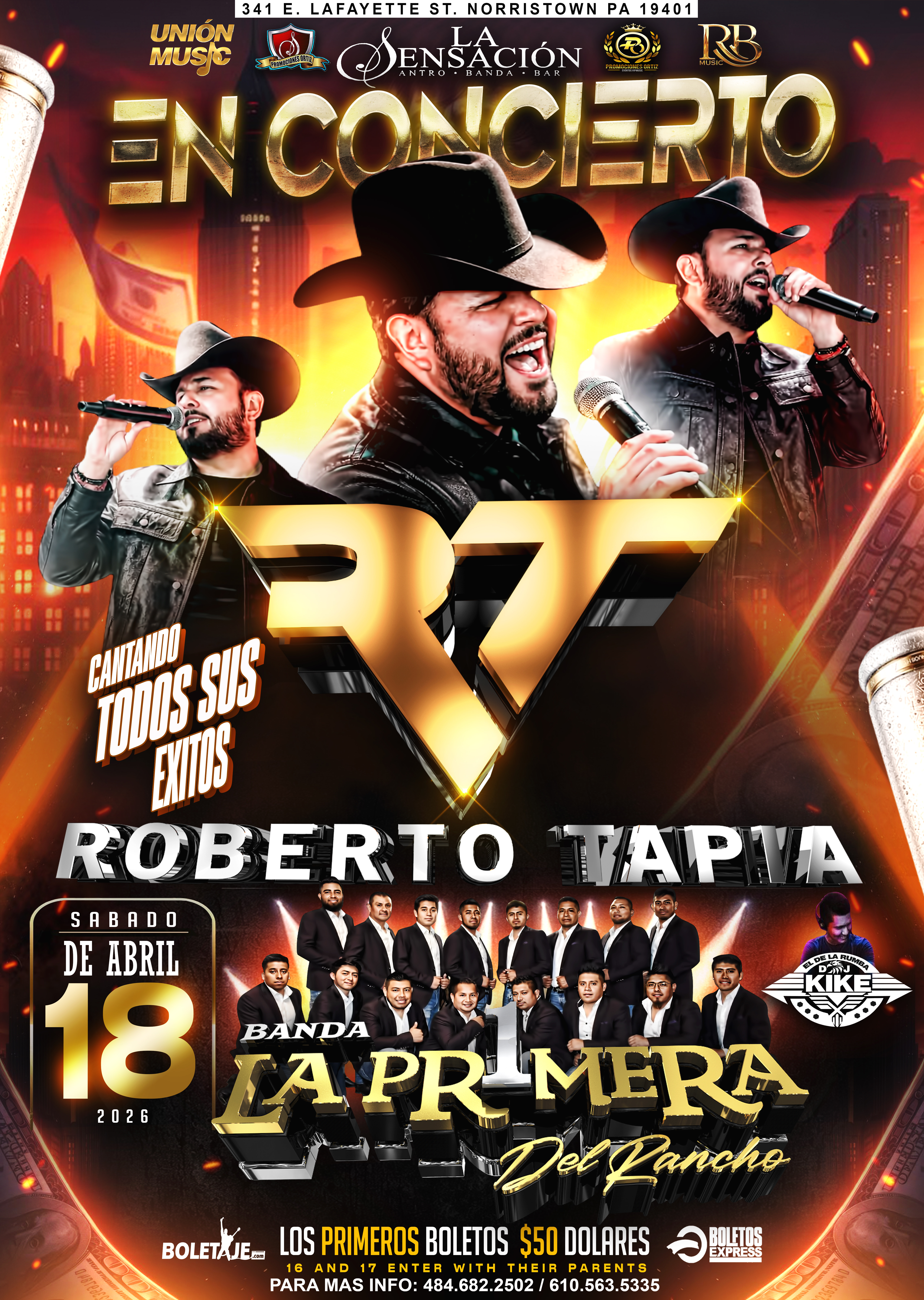 Buy tickets for ROBERTO TAPIA & BANDA LA PRIMERA ROBERTO TAPIA & BANDA LA PRIMERA