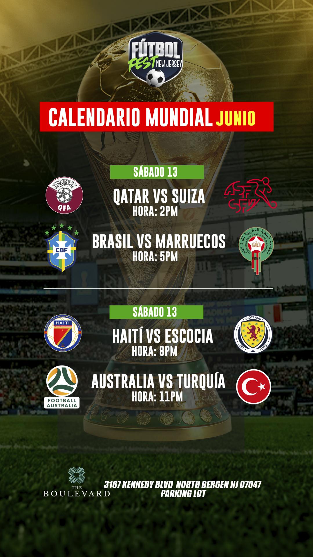 FUTBOL FEST NEW JERSEY | ( V.I.P AREA ) PARTIDOS JUNIO 13