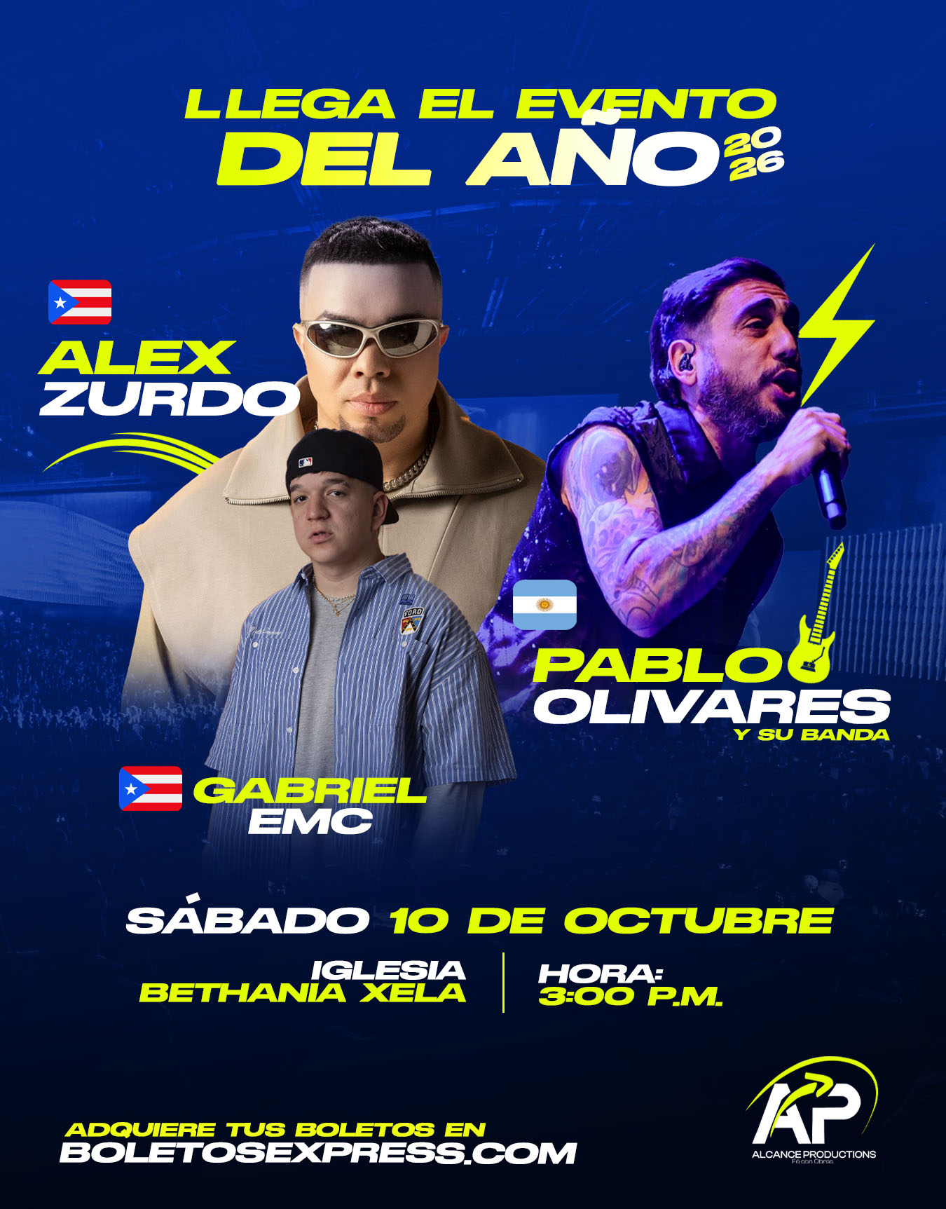 Buy tickets for ALEX ZURDO | GABRIEL EMC | PABLO OLIVARES ALEX ZURDO | GABRIEL EMC | PABLO OLIVARES