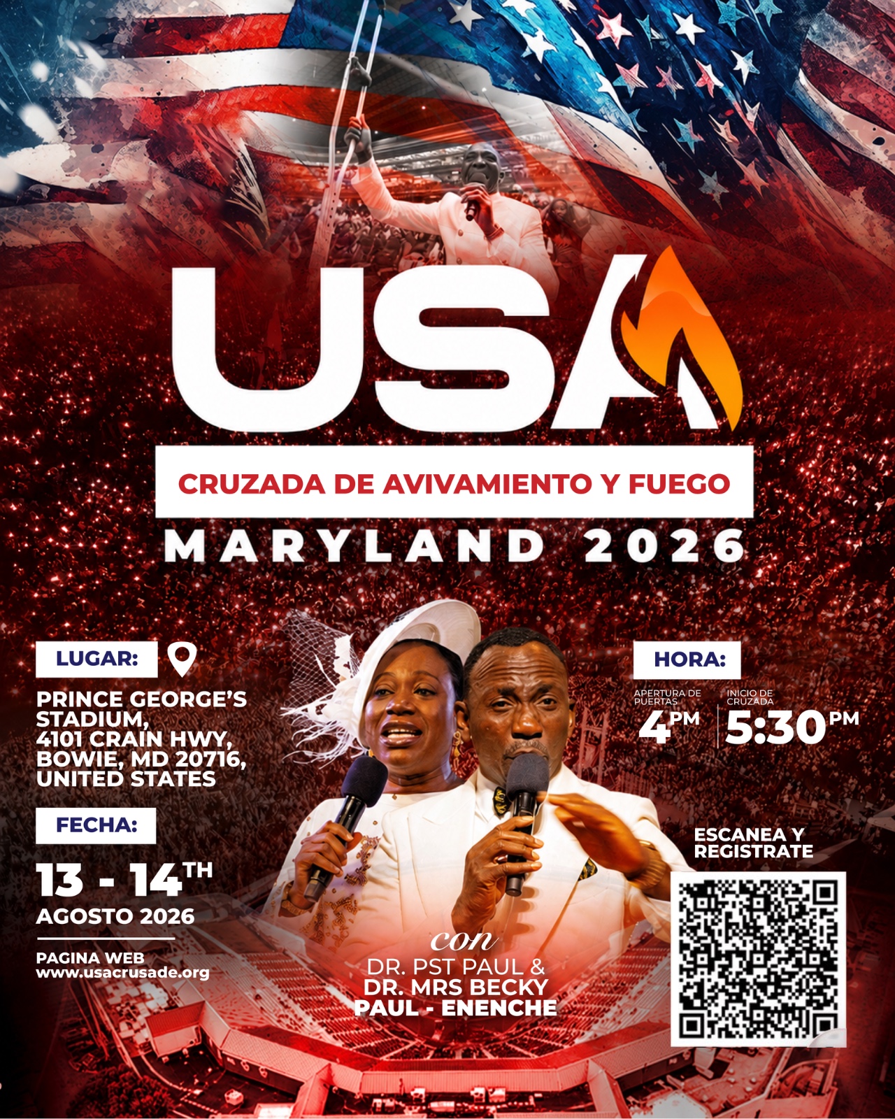 CRUZADA DE AVIVAMIENTO & FUEGO | MARYLAND 2026