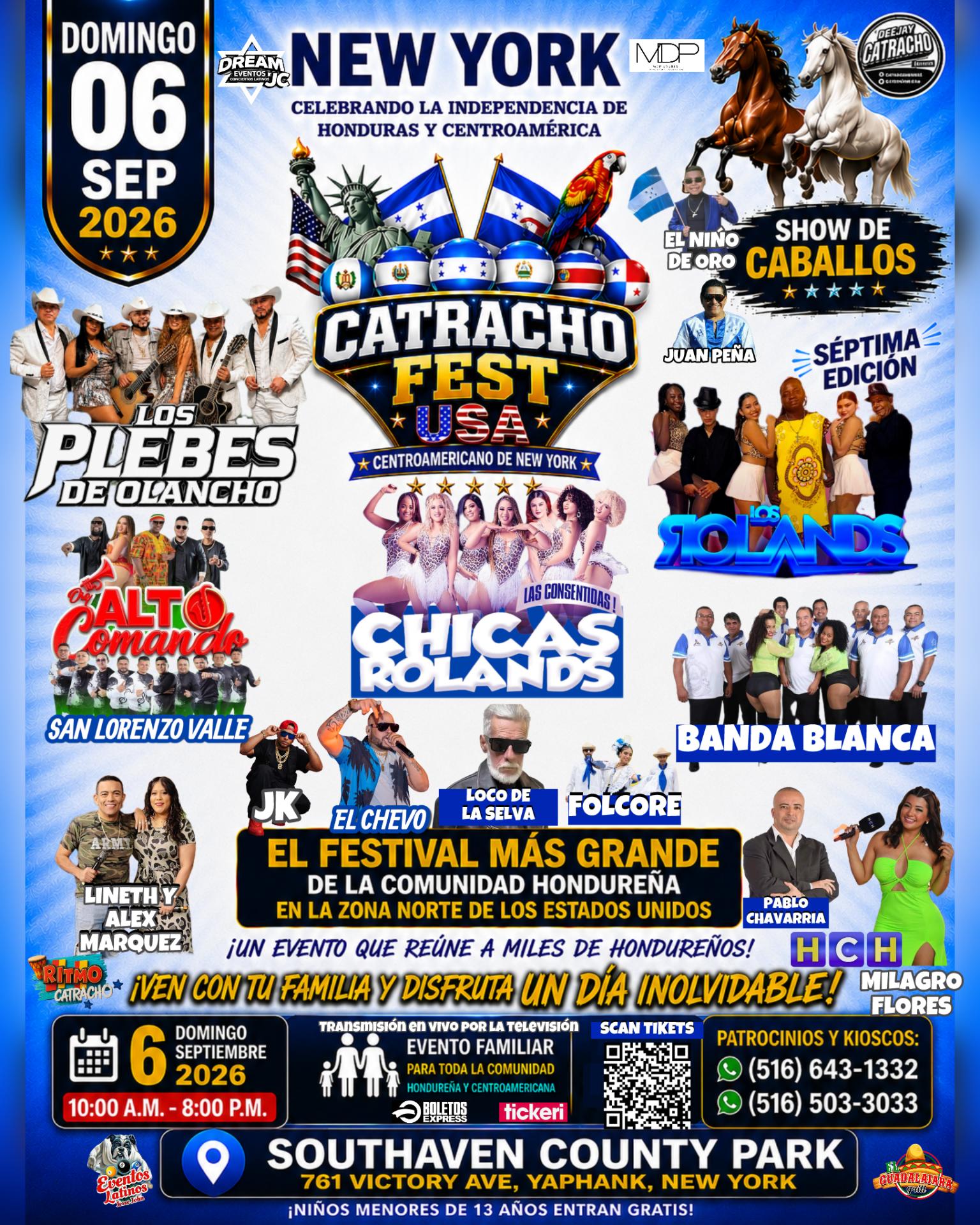 Festival Hondureño NY & Show de Caballos , domingo 6 de septiembre, Long Island NY
