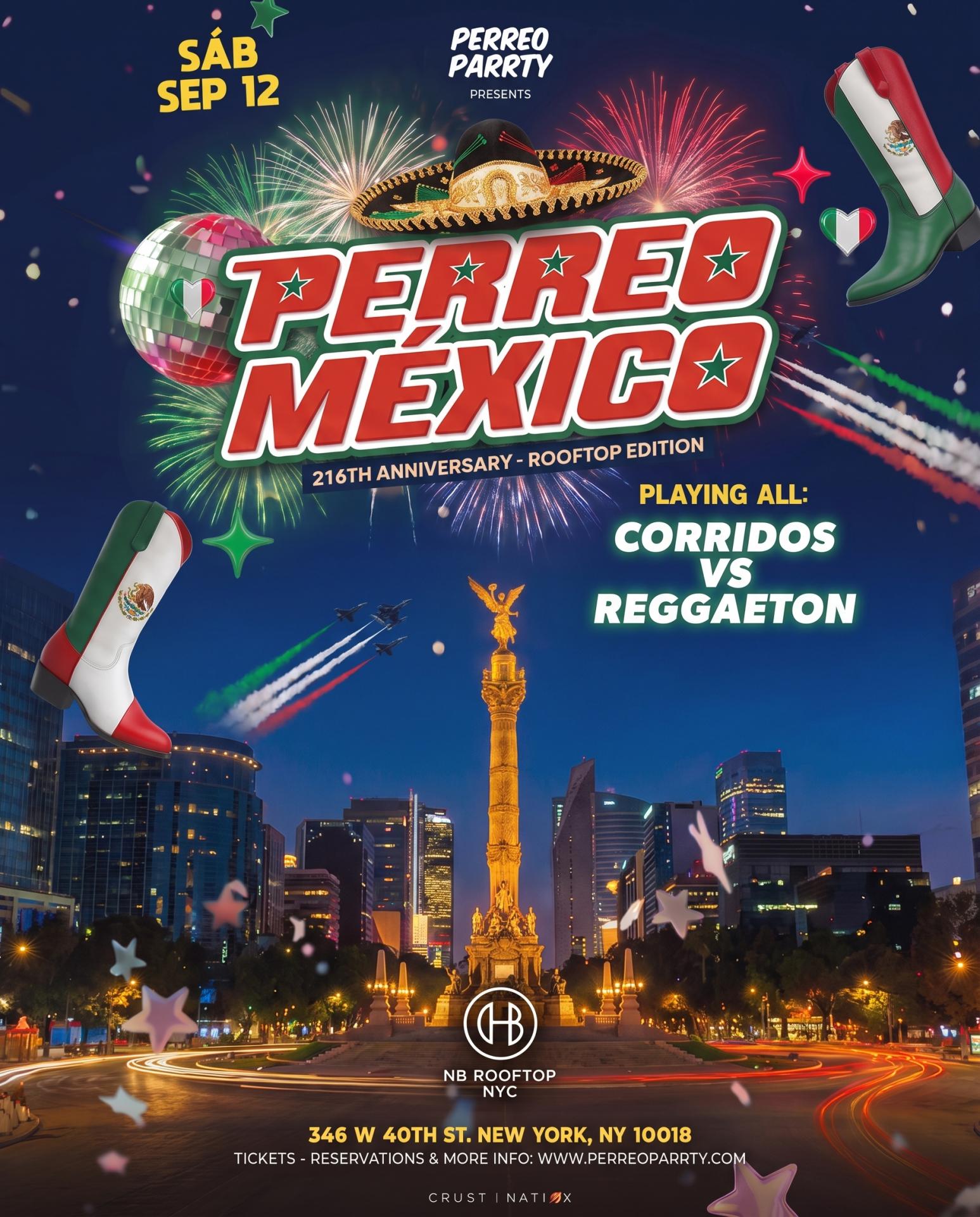 Buy tickets for Perreo Mexico-Mexican Independence Night at Highbar Rooftop NYC Perreo Mexico-Mexican Independence Night at Highbar Rooftop NYC