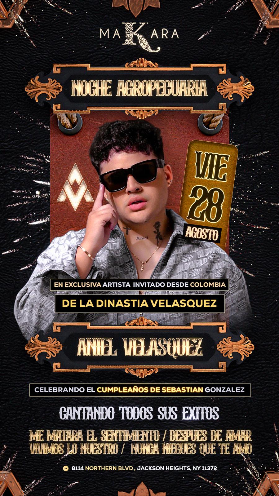 Buy tickets for ANIEL VELASQUEZ ANIEL VELASQUEZ