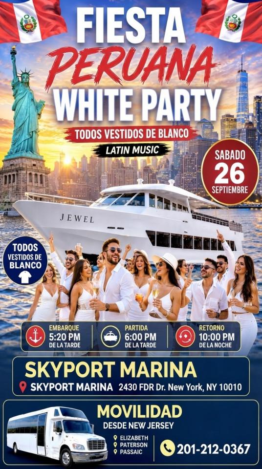 FIESTA PERUANA EN BARCO - WHITE PARTY