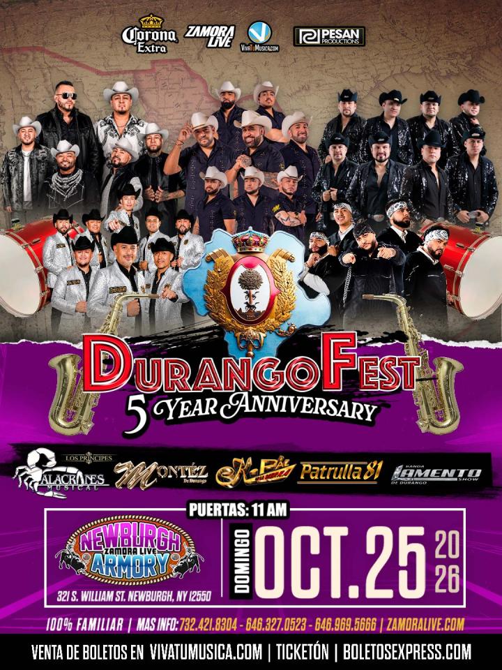 Buy tickets for DURANGOFEST EN NEWBURGH ARMORY (NEWBURGH, NY) DURANGOFEST EN NEWBURGH ARMORY (NEWBURGH, NY)