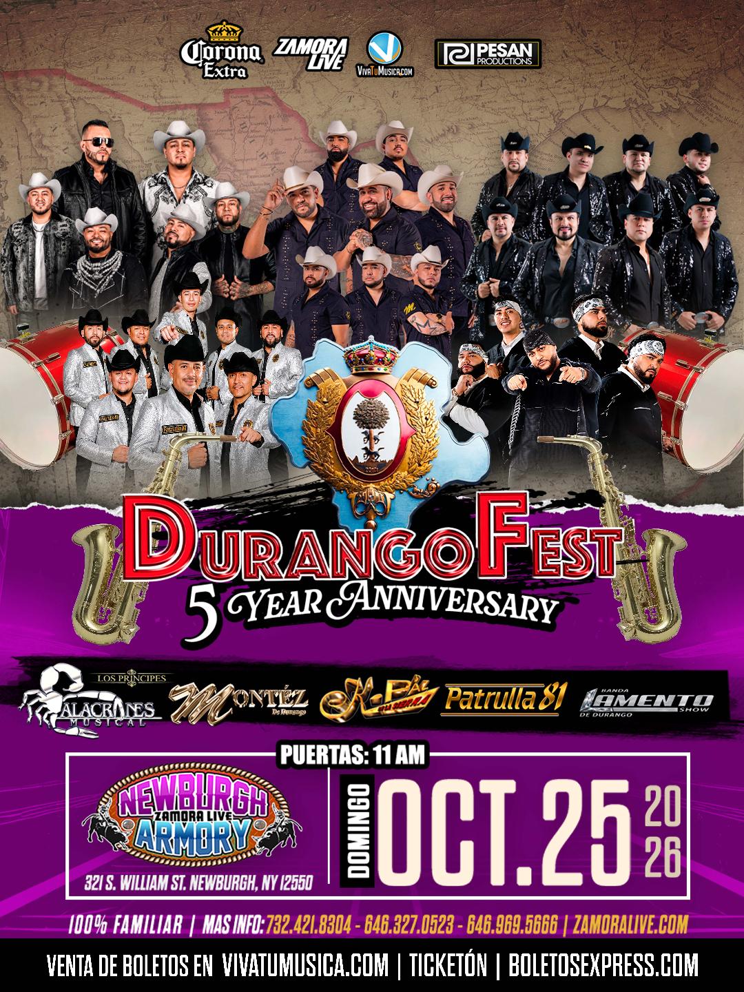 DURANGOFEST EN NEWBURGH ARMORY (NEWBURGH, NY)
