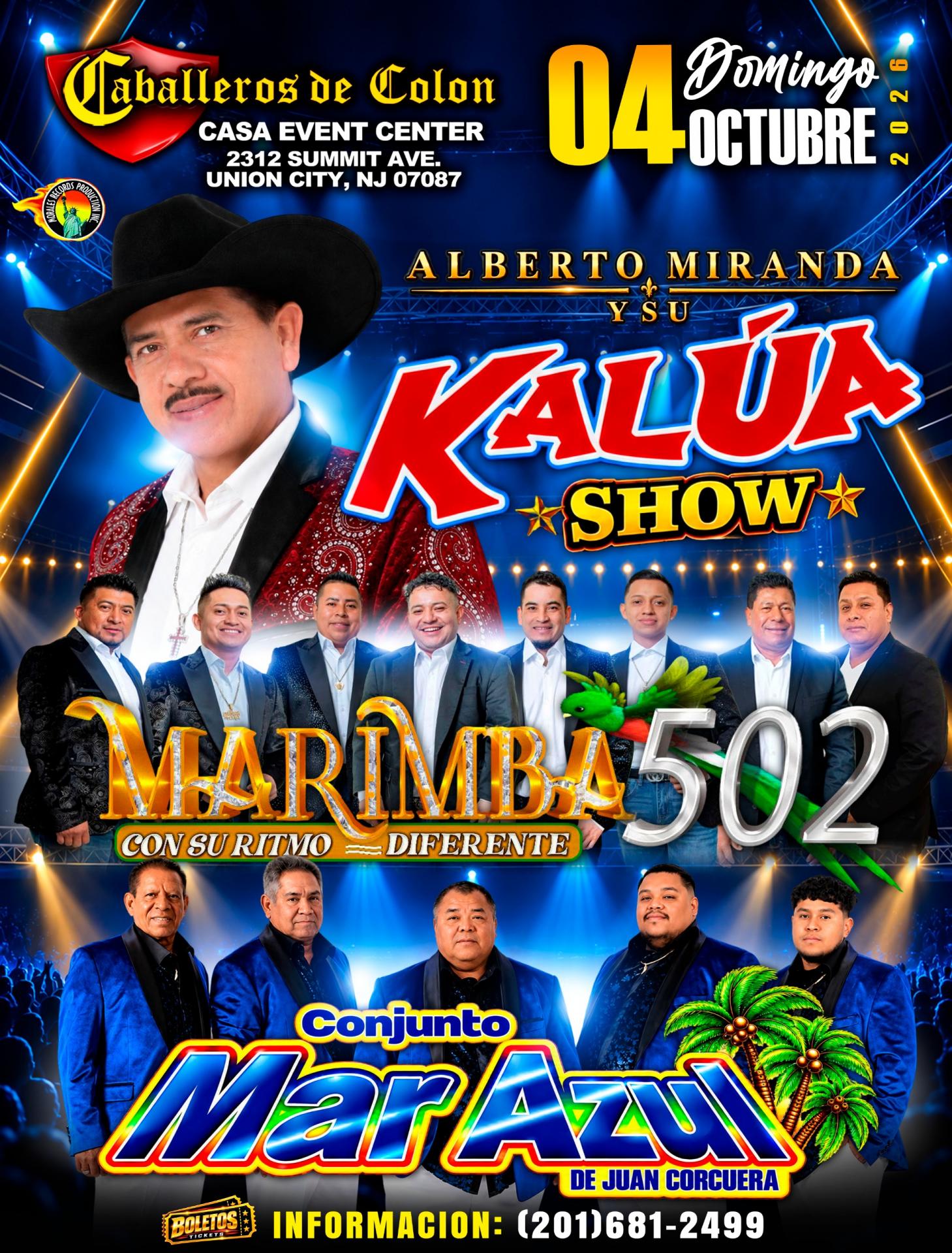 Buy tickets for Kalua Show - Marimba 502 - Mar Azul Kalua Show - Marimba 502 - Mar Azul