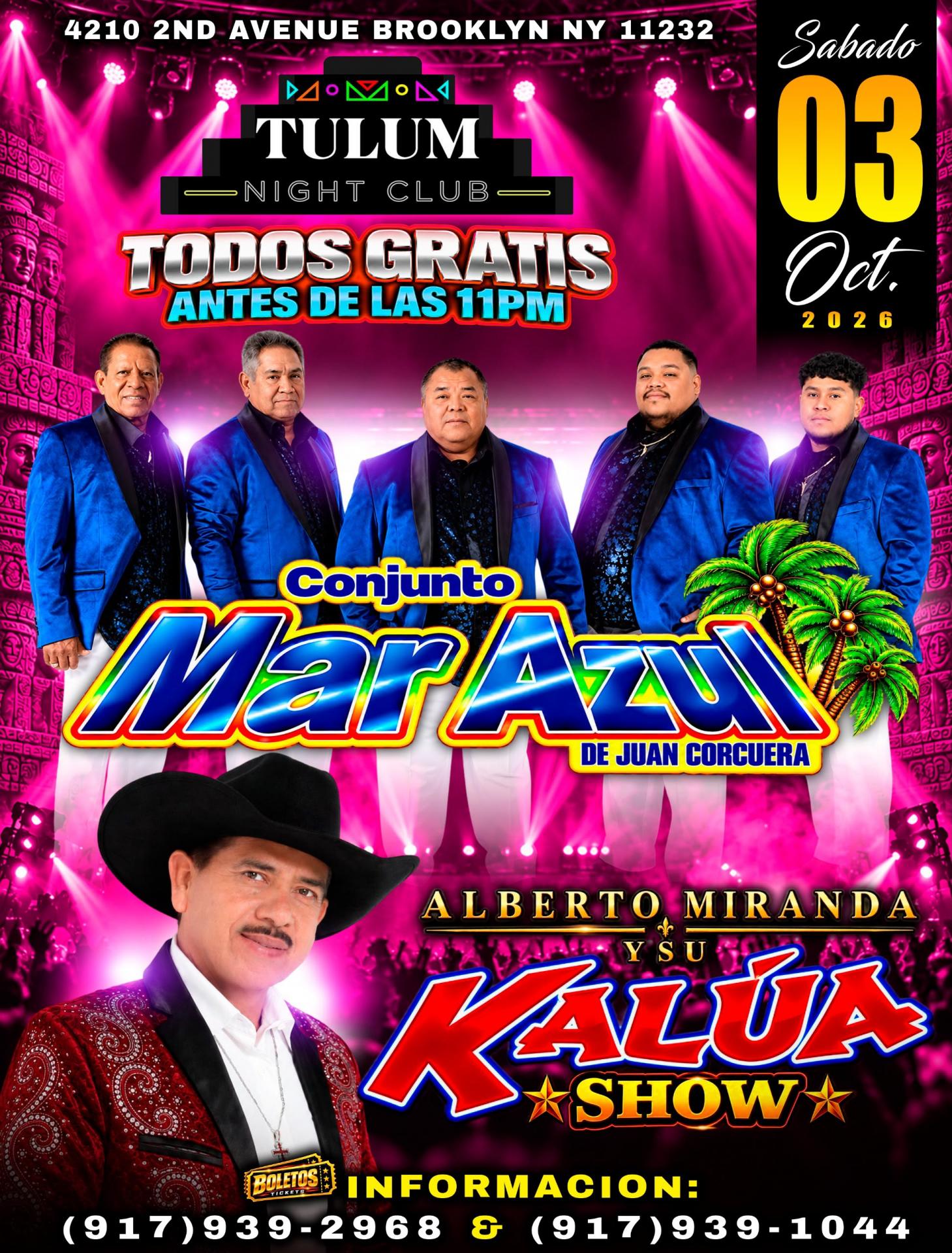 Buy tickets for CONJUNTO MAR AZUL & KALUA SHOW CONJUNTO MAR AZUL & KALUA SHOW